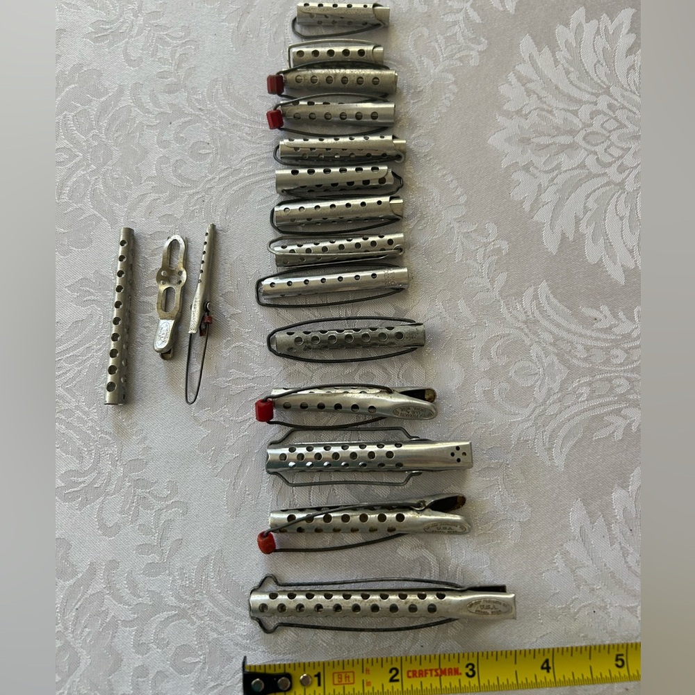 Vintage Aluminum Hair Curler Rollers - Picture 2 of 7